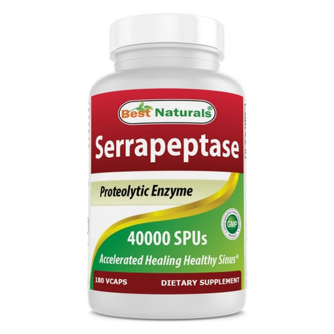 Best Naturals, Serrapeptase, 40000 SPUs, 180 Caps