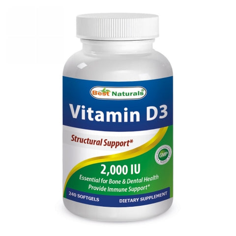 Best Naturals, Vitamin D3, 2000 IU, 240 Softgels