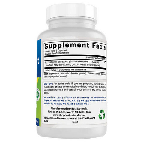 Best Naturals, Broccoli Sprout Extract, 1000 mg, 120 Caps