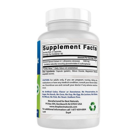 Best Naturals, Broccoli Sprout Extract, 1000 mg, 120 Caps