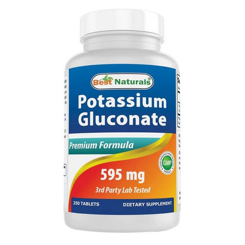 Best Naturals, Potassium Gluconate, 595 mg, 250 Tabs