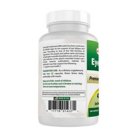 Best Naturals, Eyebright, 470 mg, 180 Caps