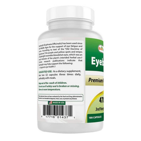 Best Naturals, Eyebright, 470 mg, 180 Caps