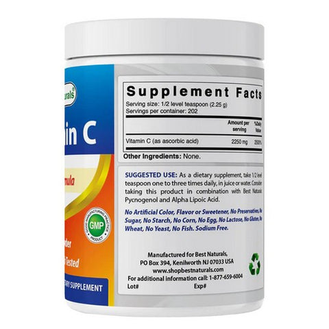 Best Naturals, Vitamin C Powder with Ascorbic Acid, 1 lb
