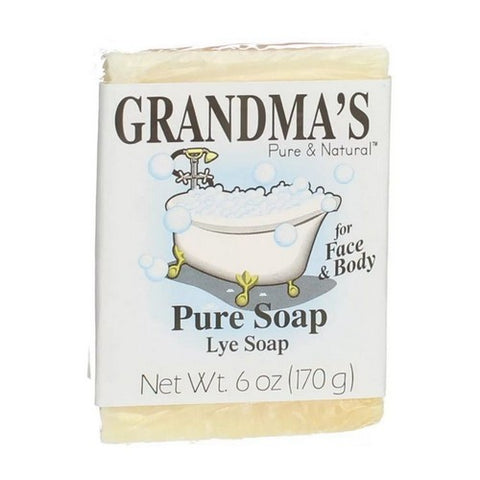 Grandmas Pure & Natural, Pure Lye Bar Soap, 6 Oz