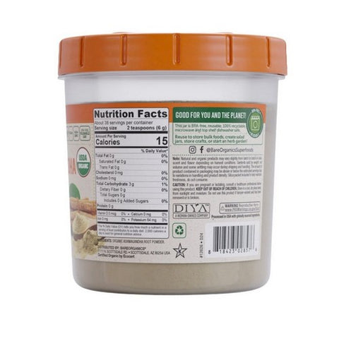 Bare Organics, Ashwagandha Root, 8 Oz