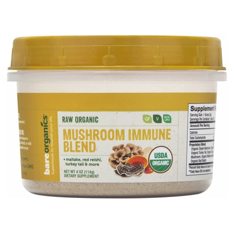 Bare Organics, Organic Mushroom Immune Blend, 4 Oz