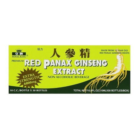 Ginseng Products, Red Panax Ginseng Extra Strength Non Alcoholic, 6000 Mg, 30 Vails