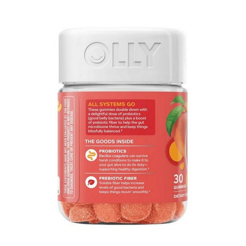 Olly, Probiotic + Prebiotic Peach, 30 Count