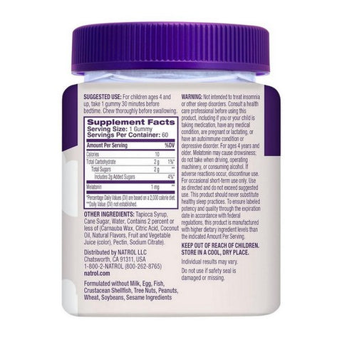 Natrol, Kids Melatonin, 1 mg, Berry 90 Count