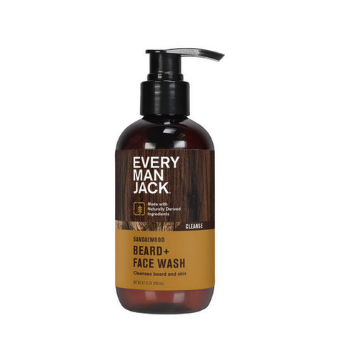 Every Man Jack, Beard + Face Wash Sandalwood, 6.7 Oz