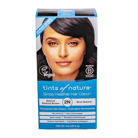 Tints of Nature, Permanent Hair Color, 2N Natural Darkest Brown 4.4 Oz