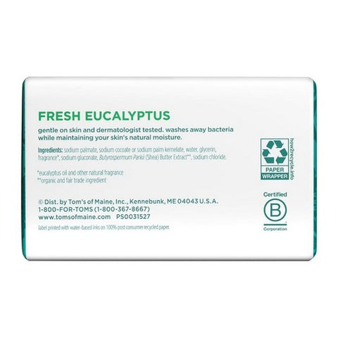 Tom's Of Maine, Soap Bar Fresh Eucalyptus, 5 Oz