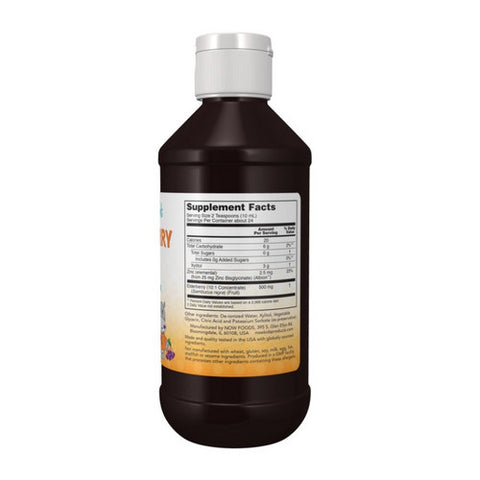 Now Foods, Elderberry Liquid for Kids, 8 Oz