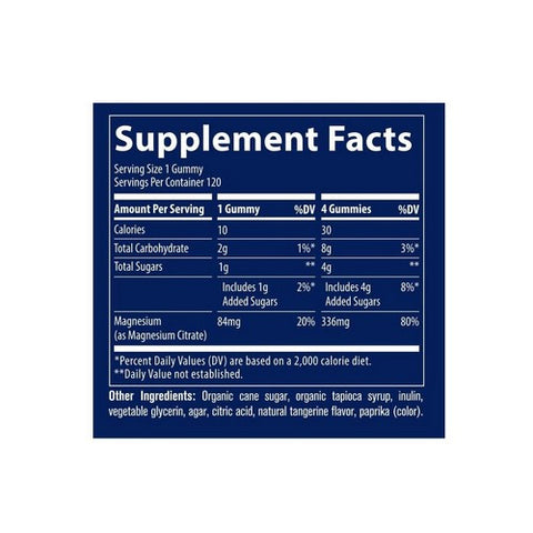 Trace Minerals, Magnesium Gummies, Tangerine 120 Count