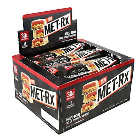 Met-Rx, Big 100 Bar Colossal Jolly Donut Crunch, 9 Count
