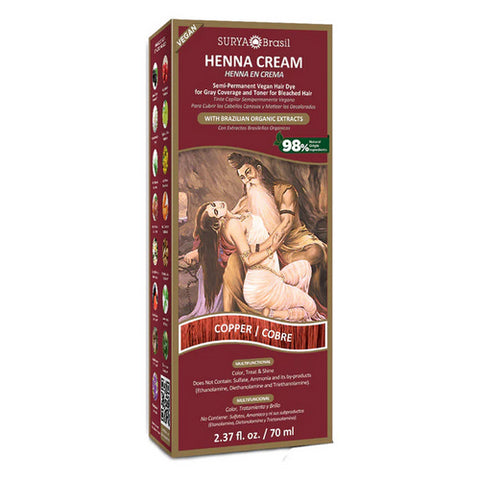 Surya Brasil, Henna Cream Copper, 2.37 Oz