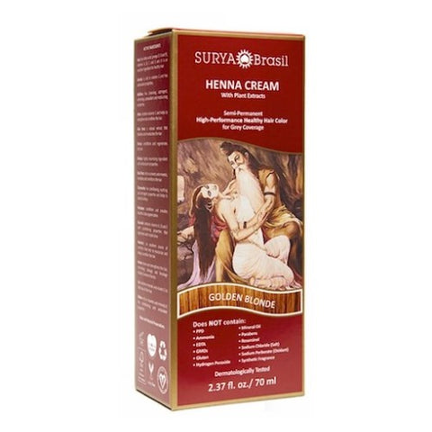 Surya Brasil, Henna Cream Golden Blond, 2.37 Oz