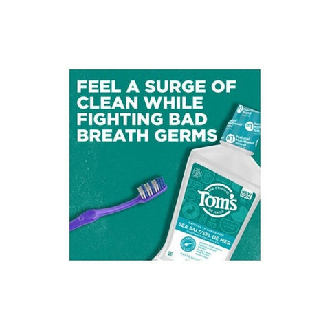 Tom's Of Maine, Refreshing Mint Sea Salt Mouthwash, 16 Oz