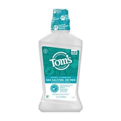 Tom's Of Maine, Refreshing Mint Sea Salt Mouthwash, 16 Oz