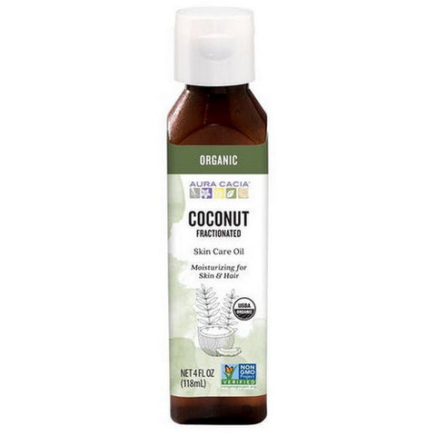 Aura Cacia, Fractioned Coconut Oil, 4 Oz