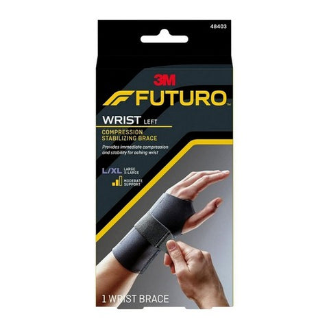 Futuro, Compression Stabilizing Wrist Brace Left Moderate Support, 1 Each
