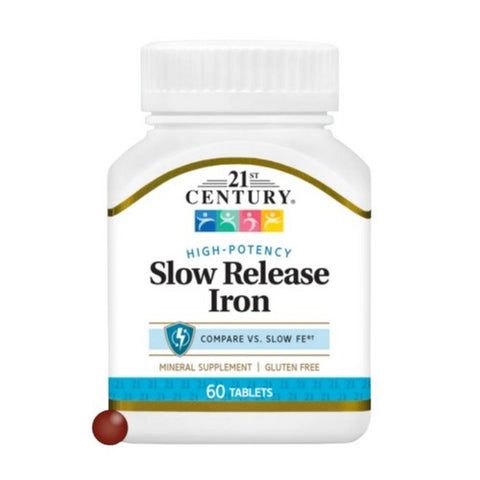 21st Century, Slow Release Iron, 60 Tabs