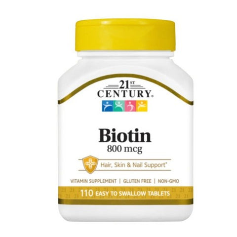 21st Century, Biotin, 800 mcg, 110 Tabs