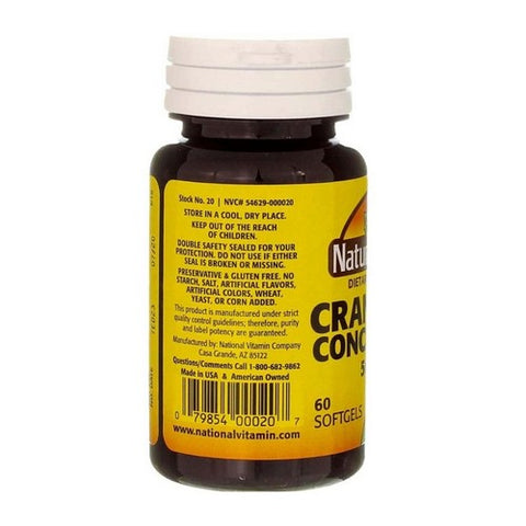 Nature's Blend, Nature's Blend Cranberry Concentrate Softgels, 500 mg, Count of 1