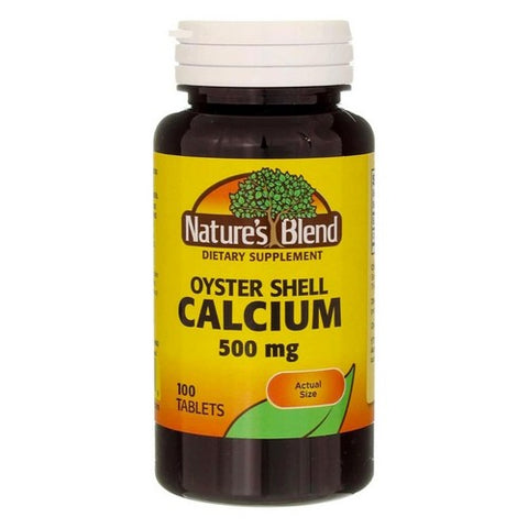 Nature's Blend, Nature's Blend Oyster Shell Calcium Tablets, 500 mg, 100 Tabs