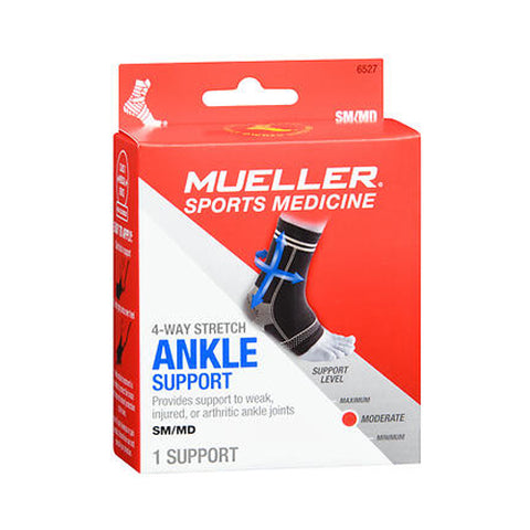 Mueller, Sports Medicine 4-Way Stretch Ankle Support Moderate Small Medium, 1 Each