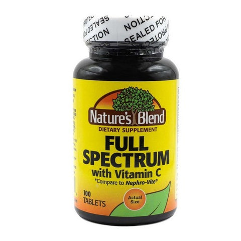 Nature's Blend, Nature's Blend Full Spectrum B with Vitamin C, 100 Tabs