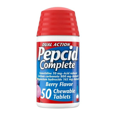 Pepcid, Complete Chewable Tablets Berry Flavor, 50 Tabs