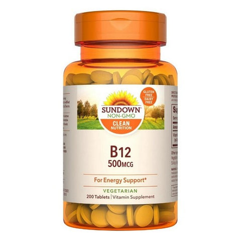 Sundown Naturals, Vitamin B12, 500 mcg, 200 Tabs