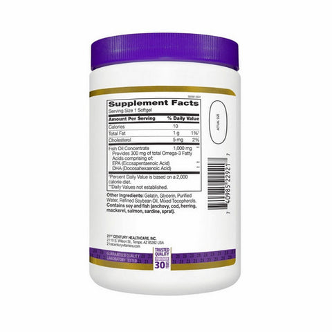 21st Century, 21st Century Fish Oil Softgels, 300 Caps