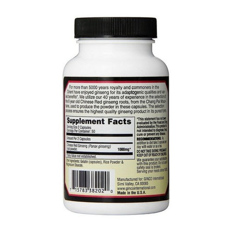 Imperial Elixir / Ginseng Company, Chinese Red Ginseng, 100 Caps