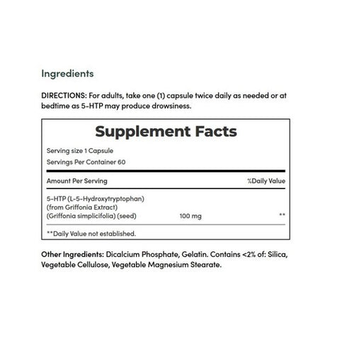 Sundown Naturals, Nature's Bounty 5-HTP 100 mg Capsules, 60 Capsules