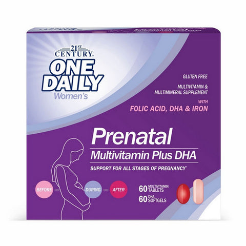21st Century, Prenatal Multivitamin/Mineral + DHA, 120 Tabs