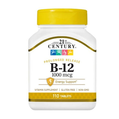 21st Century, B-12 Prolonged Release, 1000 mcg, 110 Tabs