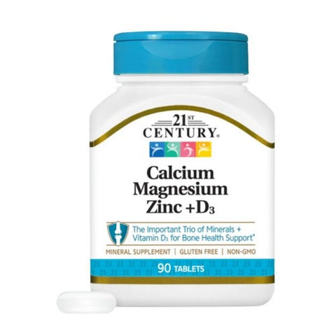 21st Century, Calc + Mag + Zinc + D3, 90 Tabs