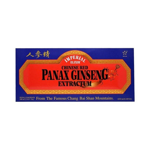 Imperial Elixir / Ginseng Company, Chinese Red Panax Ginseng Extractum - Vials, 10x10 Cc
