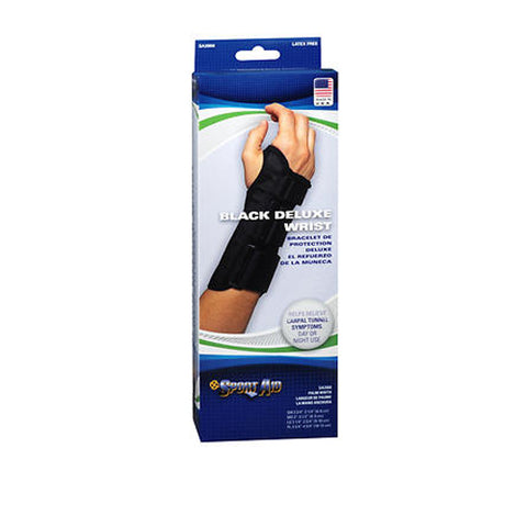 Sport Aid, Black Deluxe Wrist Small Left, 1 Each
