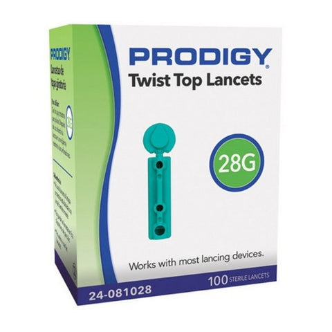 Lancet, Prodigy Twist Top 28G Lancet Sterile, 100 Each