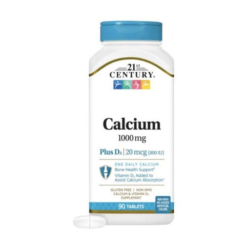 21st Century, 21st Century Calcium 1000 + D3, 90 Tabs