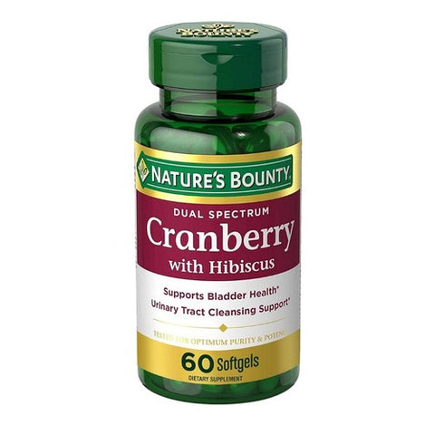 Nature's Bounty, Dual Spectrum Cranberry With Hibiscus Softgels, 60 Softgels