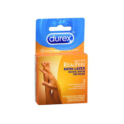 Durex, Avanti Bare Realfeel Ultra Fine Lubricated Polyisoprene Non-Latex Condoms, 3 Each