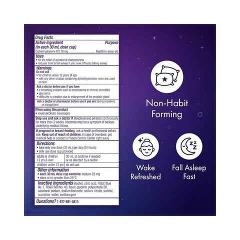 Zzzquil, Zzzquil Nighttime Sleep-Aid Liquid Warming Berry, 12 Oz