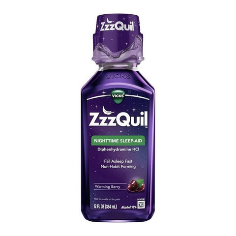 Zzzquil, Zzzquil Nighttime Sleep-Aid Liquid Warming Berry, 12 Oz