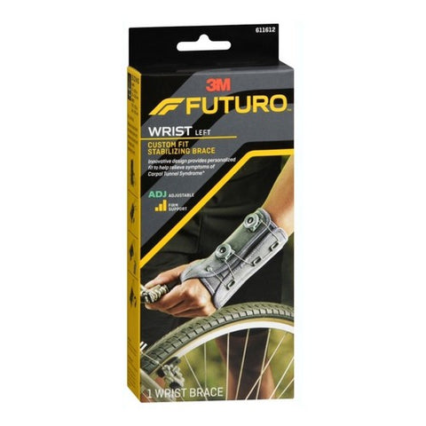 3M, Futuro Custom Fit Stabilizing Wrist Support Adjustable Firm Support Left Hand, 1 Each
