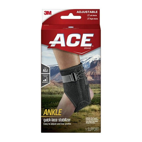 Ace, Ankle Brace With Side Stabilizers Adjustable, 1 Each